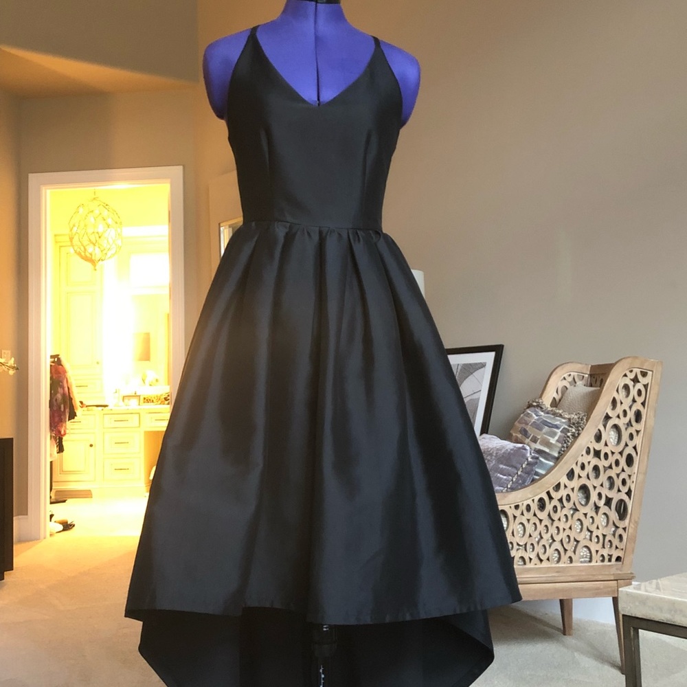 Black Satin Party Dress